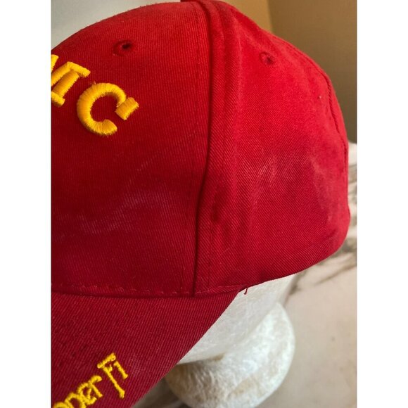 Red USMC United States marines Embroidered Logo Hat Cap Adjustable - Picture 4 of 10